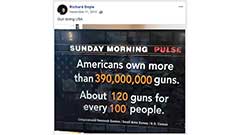 Richard Doyle, President El Mirador Homeowners Association anti-gun facebook post November 11, 2018.